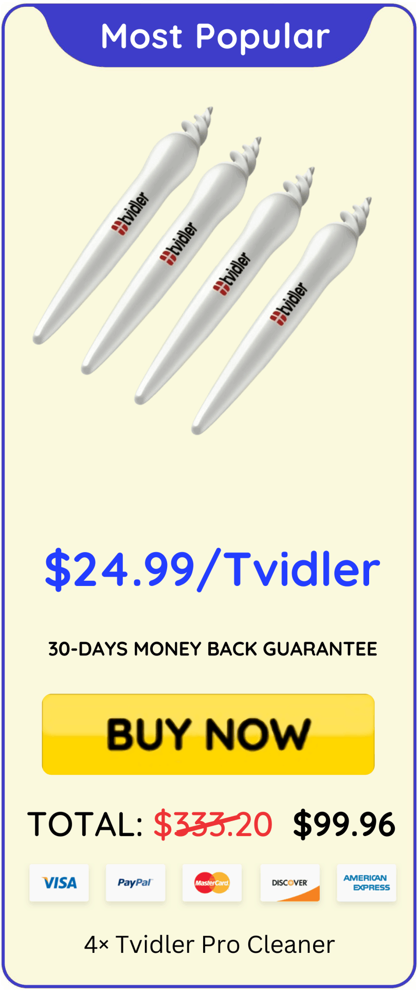 Tvidler package price